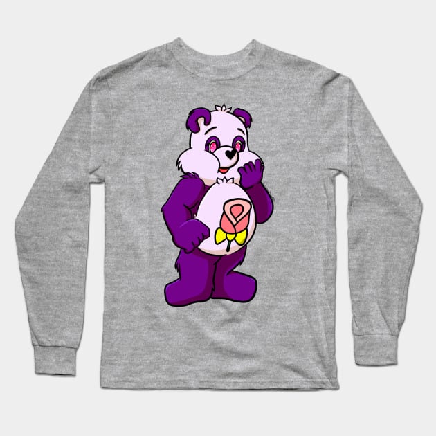 Polite Panda Carebear Long Sleeve T-Shirt by Boyanton Designs